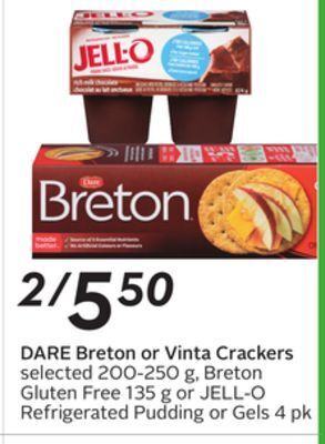 Sobeys Dare breton or vinta crackers offer