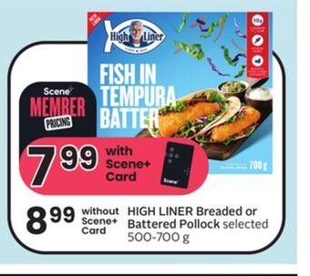 Sobeys Breaded or battered pollock offer
