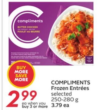 Sobeys Frozen entrées offer