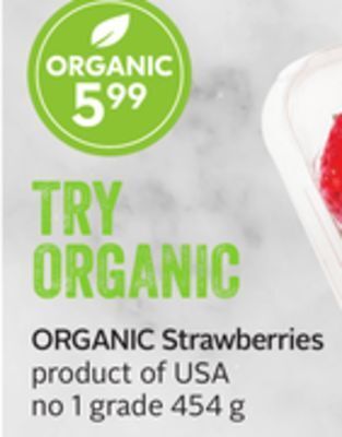 Sobeys Organic strawberries offer