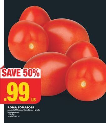 No Frills Roma tomatoes offer