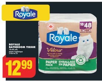 No Frills Royale bathroom tissue, 18=48 rolls offer
