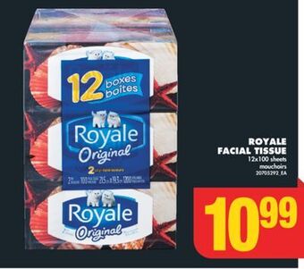 No Frills Royale facial tissue, 12x100 sheets offer