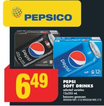 No Frills Pepsi soft drinks, 12x355 ml offer