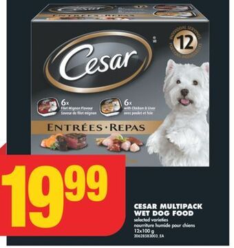 No Frills Cesar multipack wet dog food, 12x100 g offer
