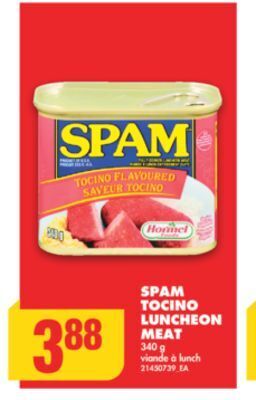 No Frills Spam tocino luncheon meat, 340 g offer