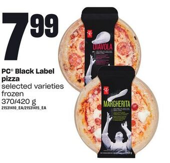 Loblaws Pc black label pizza, 370/420 g offer