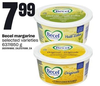Loblaws Becel margarine, 637/850 g offer