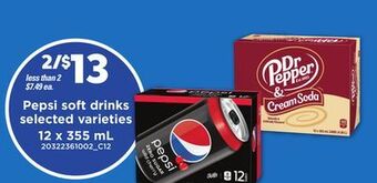 Loblaws Pepsi soft drinks, 12 x 355 ml offer