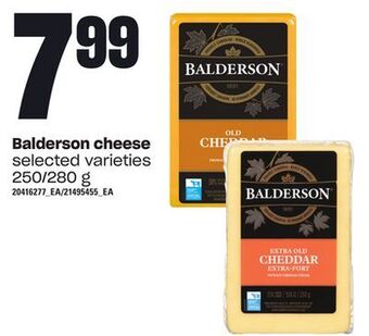 Loblaws Balderson cheese, 250/280 g offer