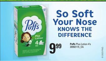 Loblaws Puffs plus lotion, 4's offer