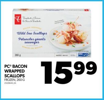 Real Canadian Superstore Pc bacon wrapped scallops, 260 g offer