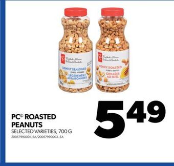 Real Canadian Superstore Pc roasted peanuts, 700 g offer