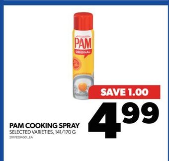 Real Canadian Superstore Pam cooking spray, 141/170 g offer