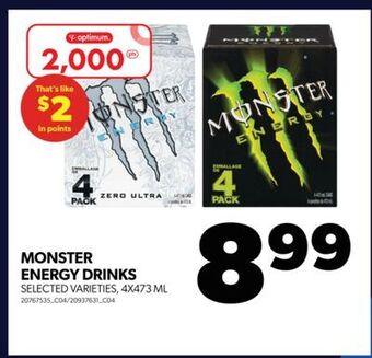 Real Canadian Superstore Monster energy drinks, 4x473 ml offer