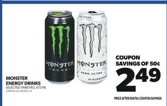 Real Canadian Superstore Monster energy drinks, 473 ml offer