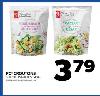 Real Canadian Superstore Pc croutons, 140 g offer