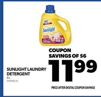 Real Canadian Superstore Sunlight laundry detergent, 4 l offer