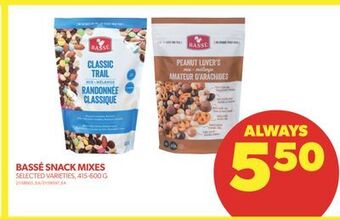 Real Canadian Superstore Bassé snack mixes, 415-600 g offer