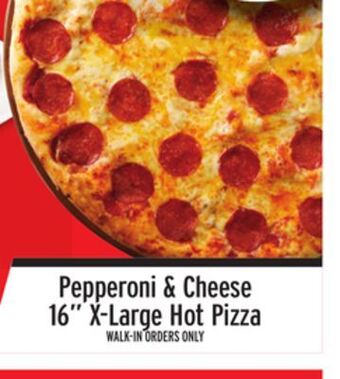 Metro Pepperoni & cheese 16 x large hot pizza offer