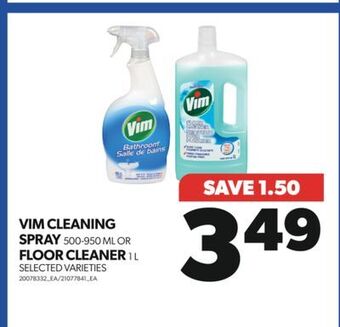 Real Canadian Superstore Vim cleaning spray, 500-950 ml or floor cleaner, 1 l offer