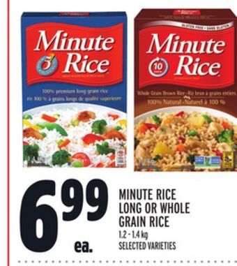 Metro Minute rice long or whole grain rice offer