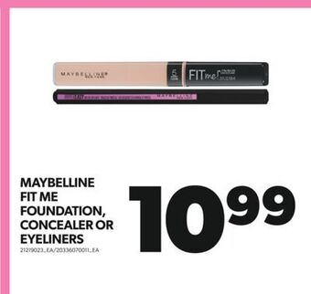 Real Canadian Superstore Maybelline fit me foundation, concealer or eyeliners offer