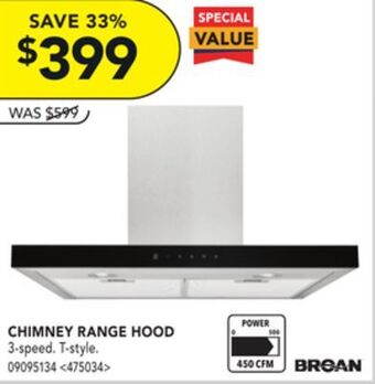 RONA Broan chimney range hood offer