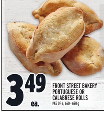 Metro Front street bakery portuguese or calabrese rolls offer