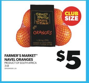 Real Canadian Superstore Farmer's market navel oranges, 3 lb offer