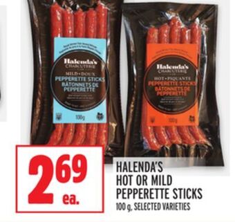 Metro Halenda's hot or mild pepperette sticks offer