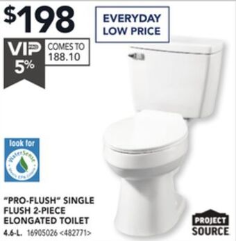 RONA Project source pro-flush single flush 2-piece elongated toilet 4.6-l offer