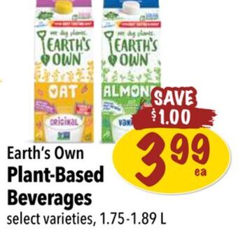 Farm Boy Earth's own plant-based beverages offer