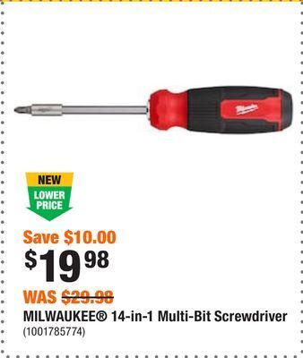 Home Depot Milwaukee 14-in-1 multi-bit screwdriver offer
