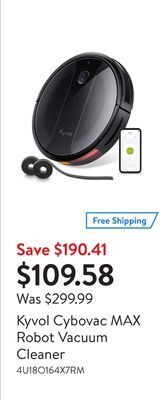 Walmart Kyvol cybovac max robot vacuum cleaner offer