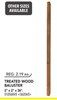 Lowe's Treated wood baluster 2 x 2 x 36 offer