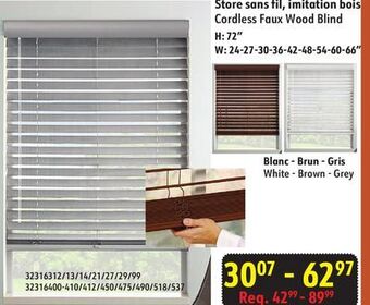 Sushi Shop Cordless faux wood blind offer