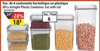 Sushi Shop 6pcs airtight plastic container set with lid offer