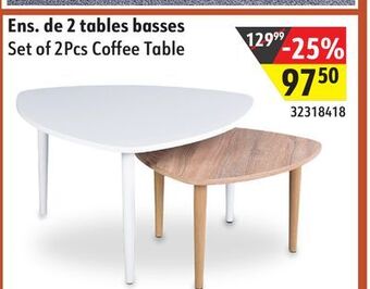 Sushi Shop Set of 2pcs coffee table offer