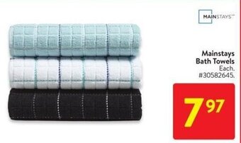 Walmart Mainstays Bath Towels offer