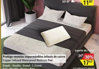 Sushi Shop Copper infused waterproof mattress pad offer