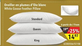 Sushi Shop White goose feather pillow offer