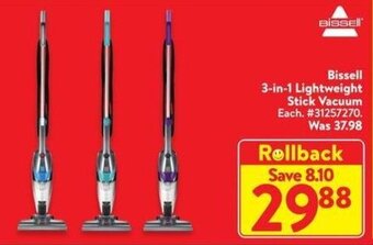 Walmart Bissell 3-in-1 Lightweight Stick Vacuum offer