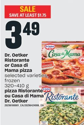 Valu-mart Pizza ristorante ou casa di mama dr. oetker, 320-410 g offer