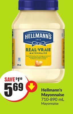 Chalo FreshCo Hellmann's mayonnaise 710-890 ml offer