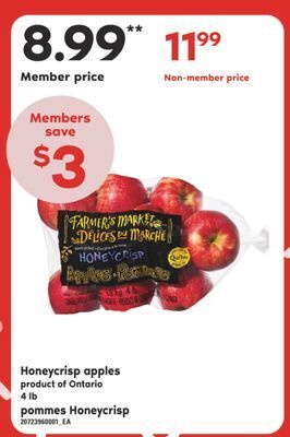 Valu-mart Pommes honeycrisp offer
