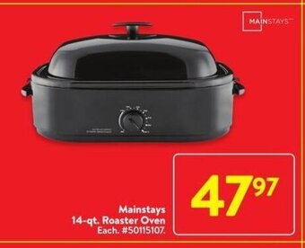 Walmart Mainstays 14-qt. Roaster Oven offer