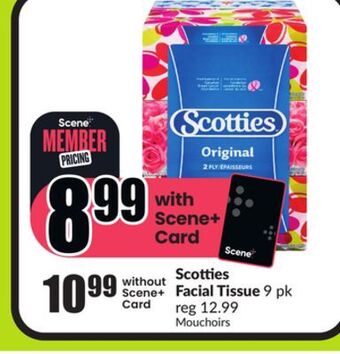 FreshCo Scotties facial tissue 9 pk offer