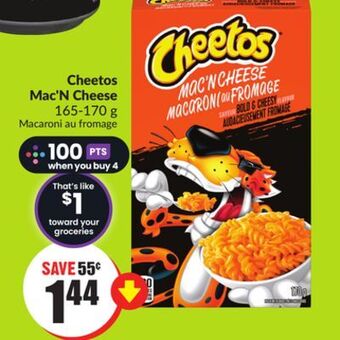 FreshCo Cheetos mac'n cheese 165-170 g offer