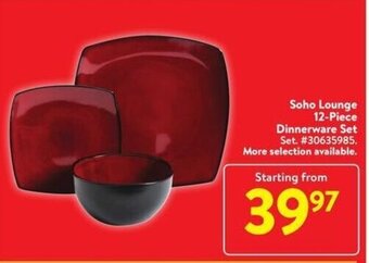 Walmart Soho Lounge 12-Piece Dinnerware Set offer